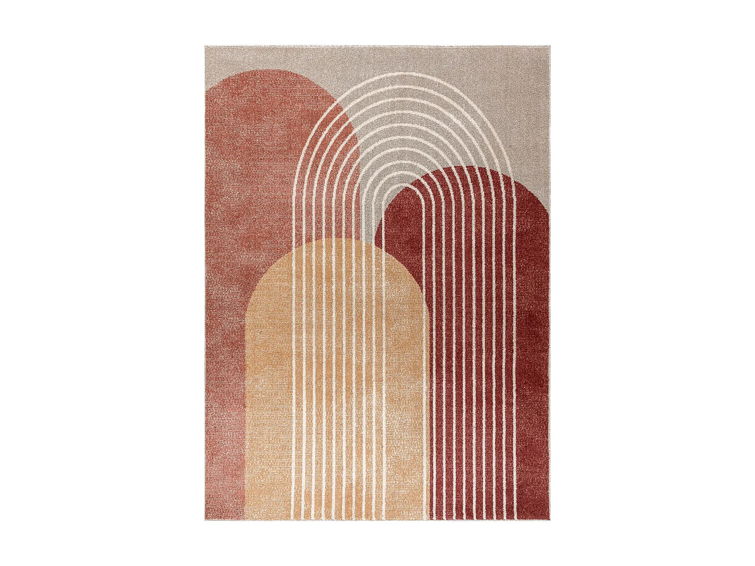 Tapete FUSION 0810 bege / terracota - Geométrico, moderno, abstrato 160x220 cm