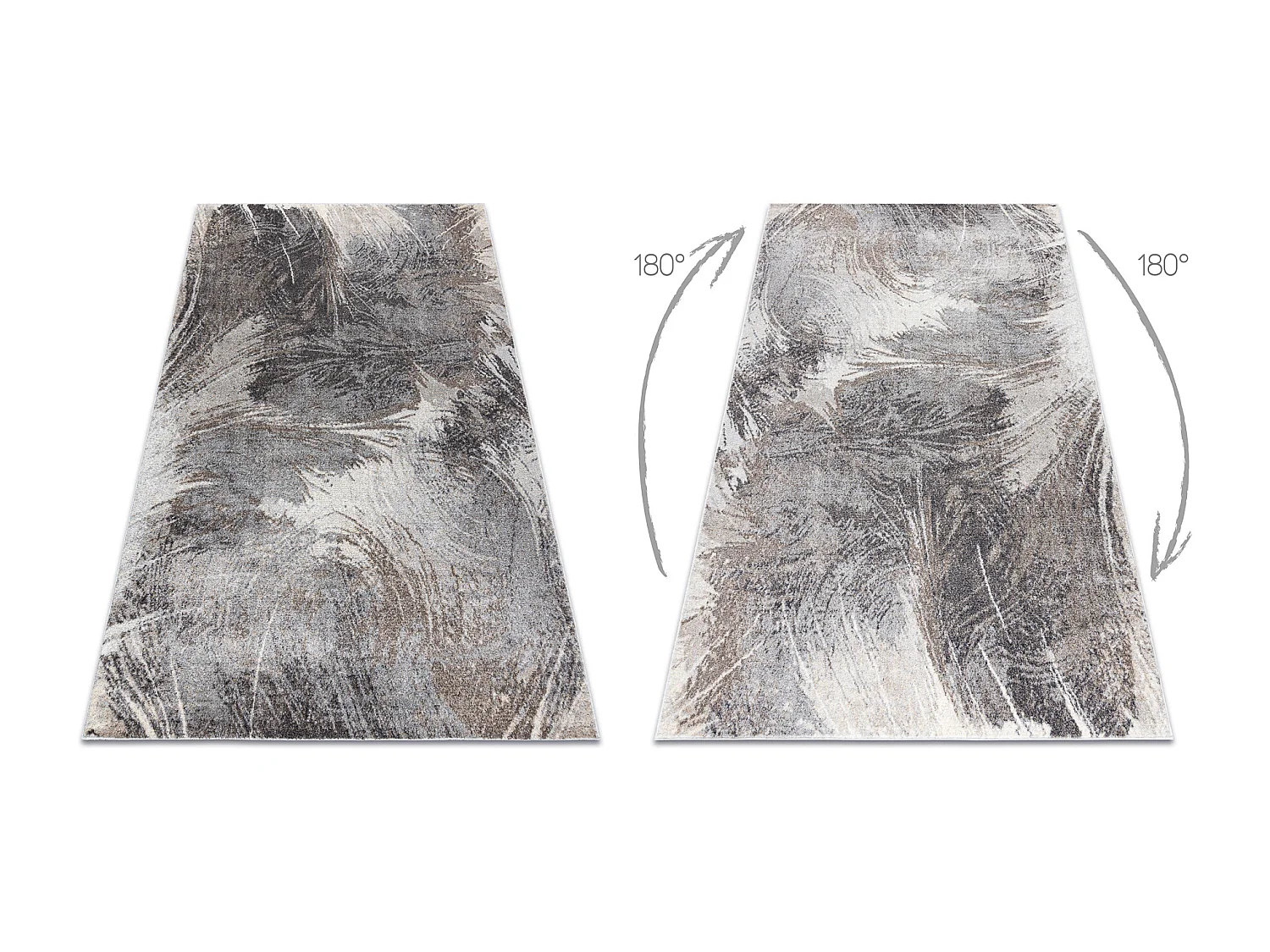 Tappeto FUSION 9617 grigio scuro / marrone - Astrazione, moderno, astr 280x370 cm