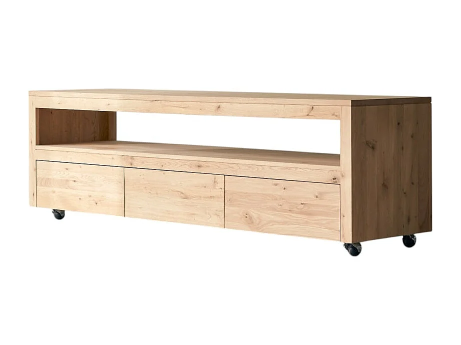 Mobile TV in legno di rovere massello con nodi 180 Anoa