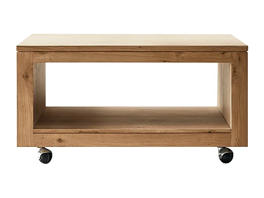 Quadratischer Couchtisch Anoa aus massivem Eichenholz mit Knoten