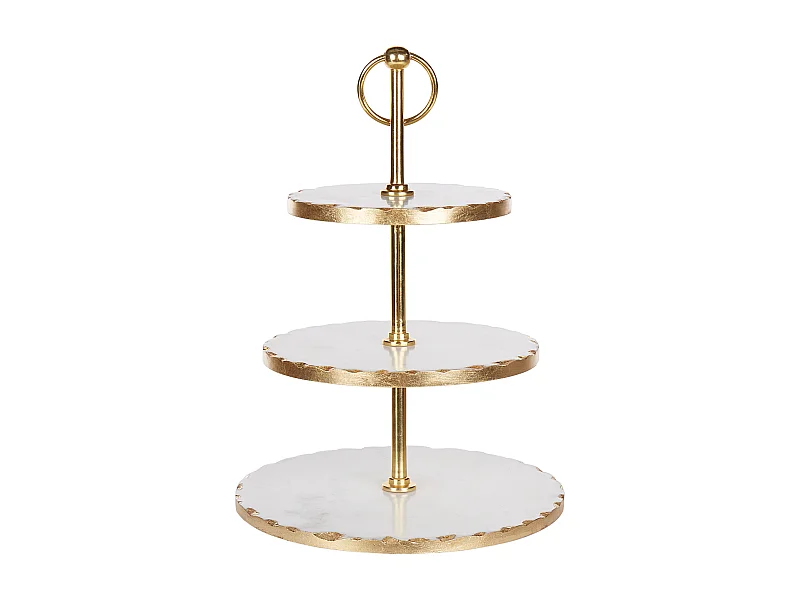 Support à gâteaux IPATI Pierre Marbre blanc