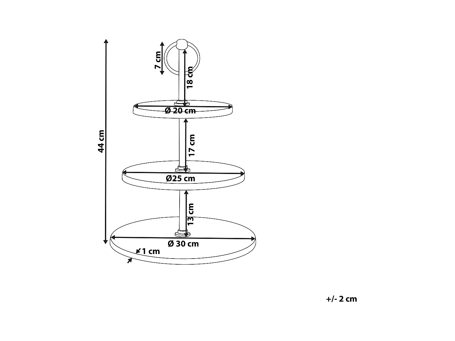 Support à gâteaux IPATI Pierre Marbre blanc