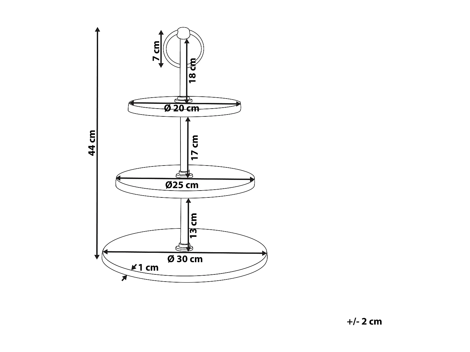 Soporte para tartas IPATI Piedra Mármol blanco