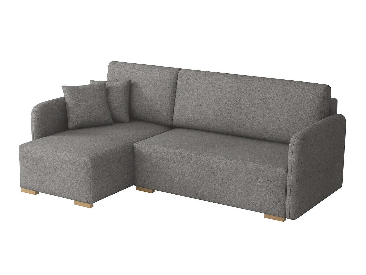 Sofá rinconero Columbus 245, Gris oscuro, Función de descanso