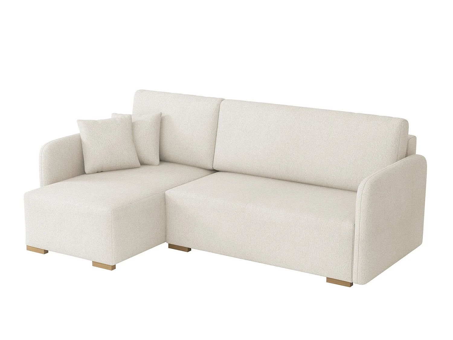 Canapé d'angle 3 places en tissu brun COLUMBUS 220x140x85 cm