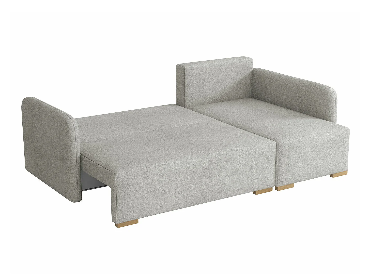 Canapé d'angle 3 places en tissu brun COLUMBUS 220x140x85 cm