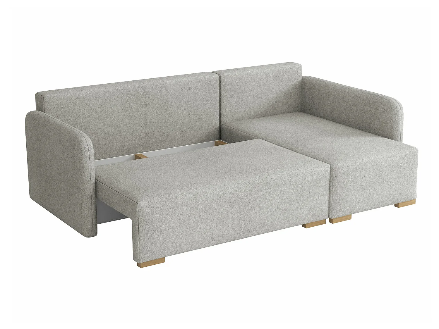 Canapé d'angle 3 places en tissu brun COLUMBUS 220x140x85 cm