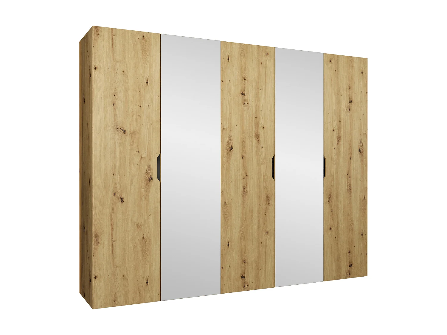 Armoire Hartford 516, Chêne Artisan, 202x250x50cm, Portes d'armoire: Avec des charnières