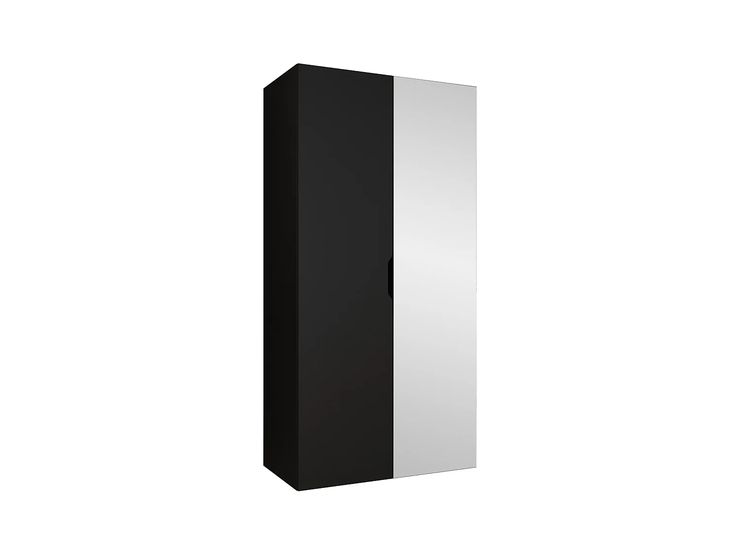 Armario Hartford 510, Negro, 202x100x50cm, Puertas de armario: Con bisagras