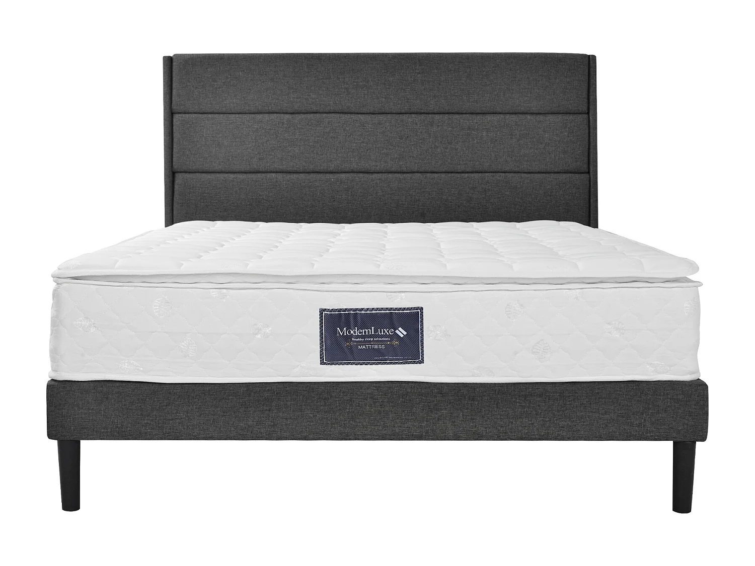 Matelas 140x200 cm à ressorts ensachés et mousse froide 7 zones, H3, 25 cm, certifié OEKO-TEX, surmatelas microfibre, Blanc