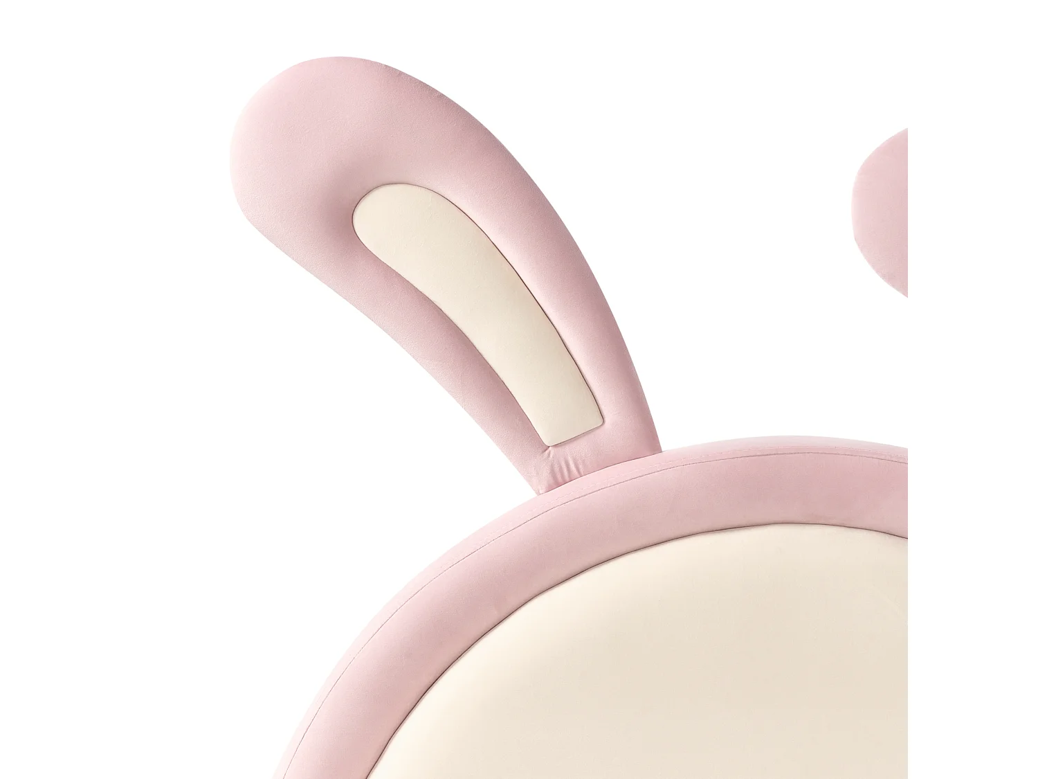 Letto per bambini coniglio Velluto LALLIAS 90 x 200 cm Rosa