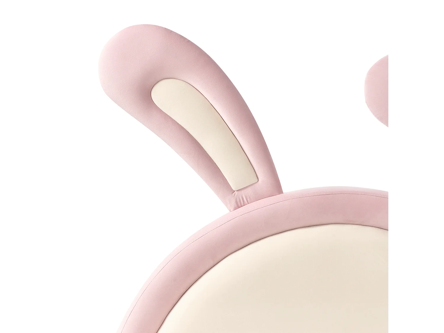 Letto per bambini coniglio Velluto LALLIAS 90 x 200 cm Rosa