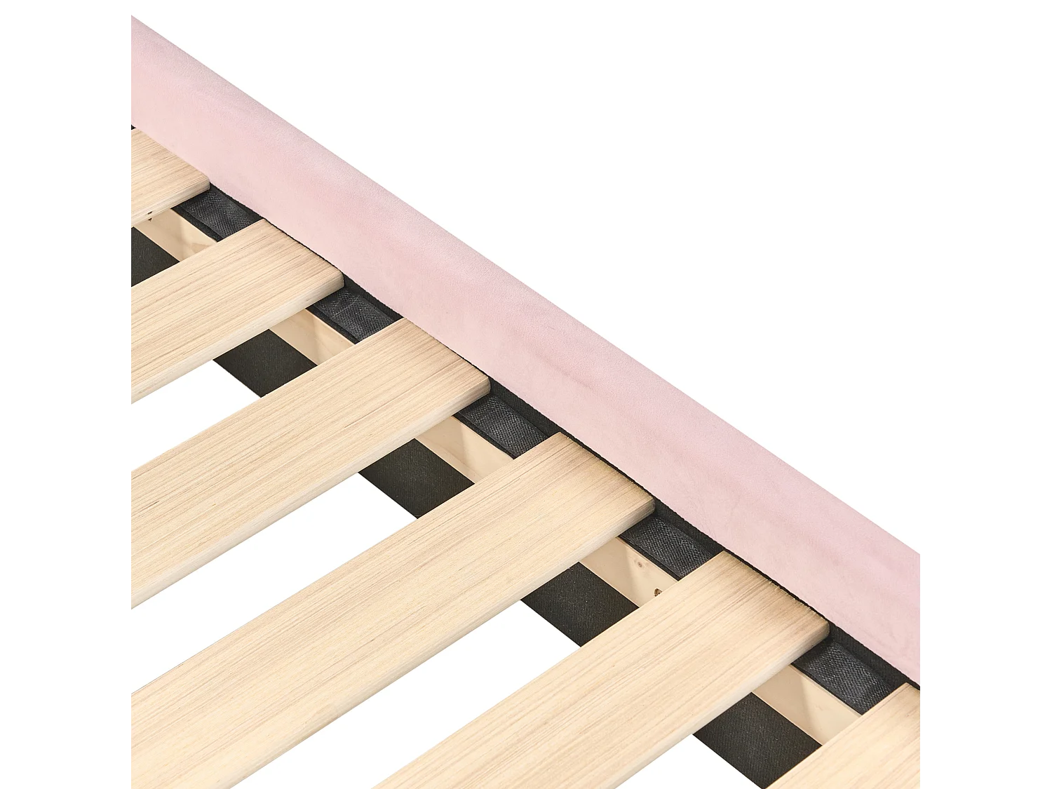 Letto per bambini coniglio Velluto LALLIAS 90 x 200 cm Rosa