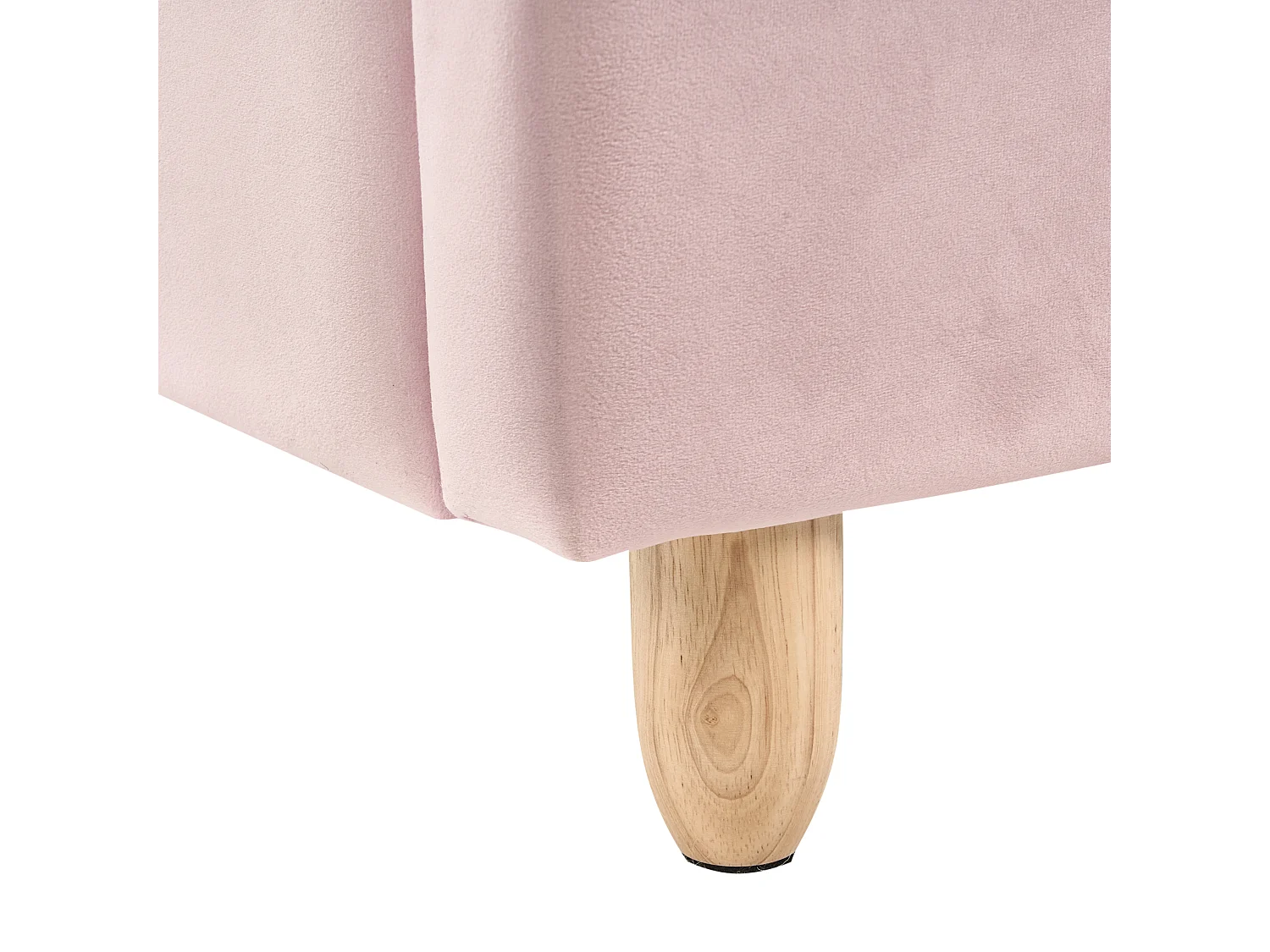 Letto per bambini coniglio Velluto LALLIAS 90 x 200 cm Rosa