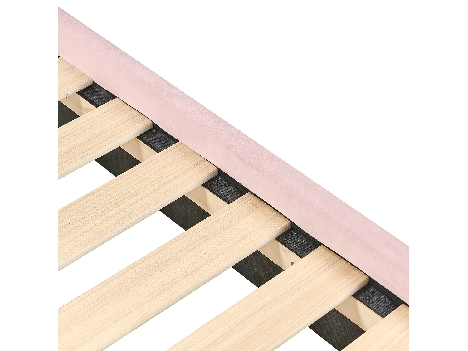 Letto per bambini coniglio Velluto LALLIAS 90 x 200 cm Rosa