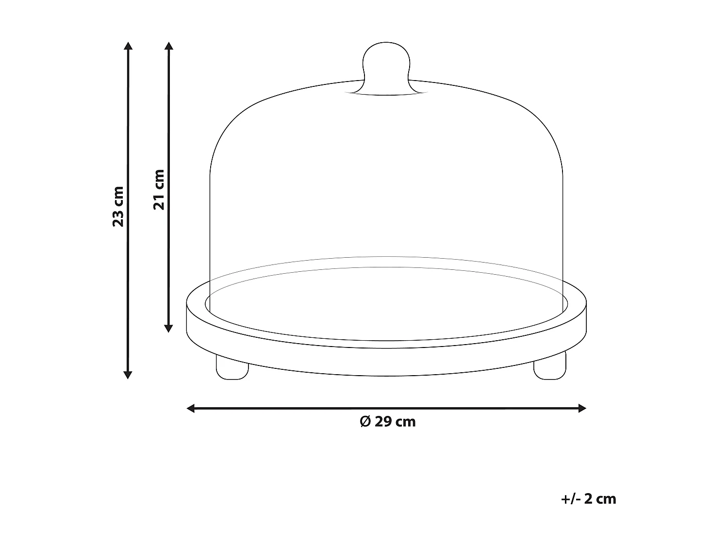 Support à gâteaux FAJUM Bois de manguier Marron clair