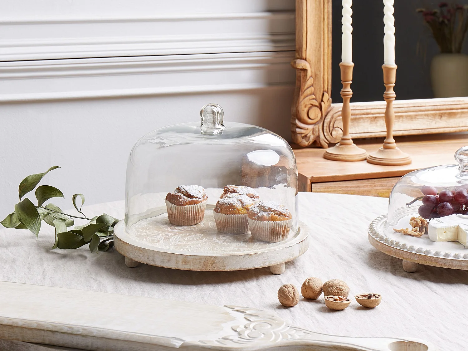 Support à gâteaux FAJUM Bois de manguier Marron clair