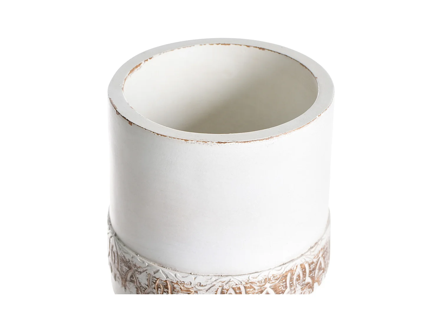 Cache-pot sur pied SKIATOS 22 cm Blanc cassé