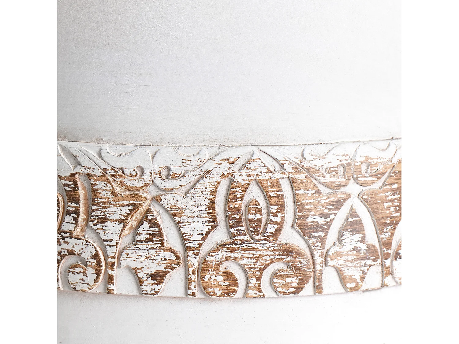 Pflanztopf für drinnen und draußen im Vintage-Look cremeweiß Skiatos