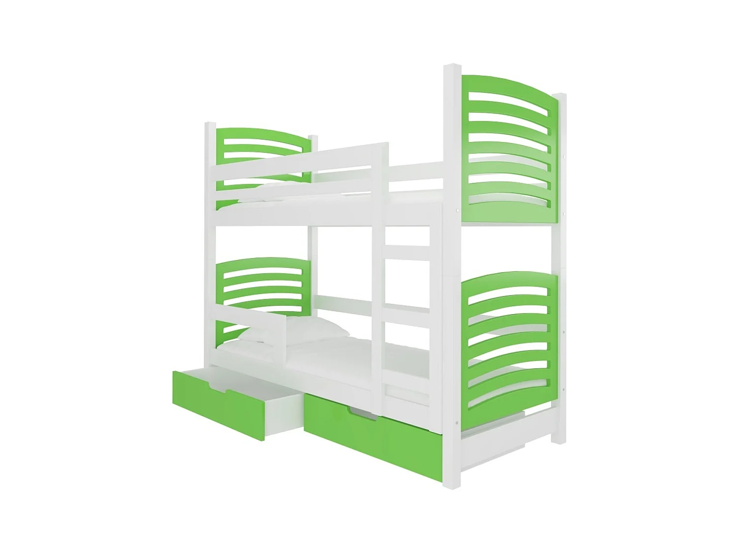 Bett Zuna (80x180)/Matratze inklusive/Grün