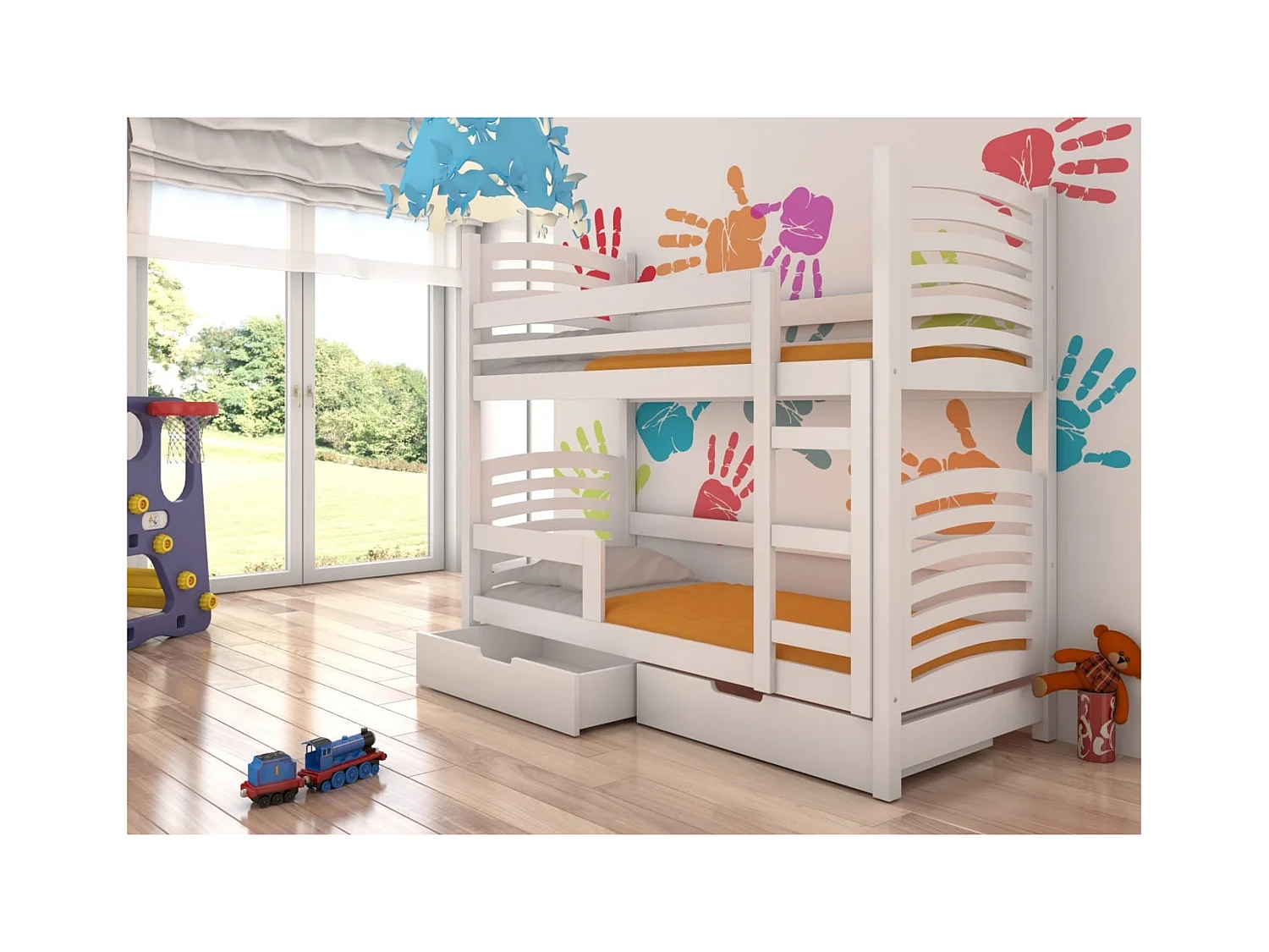 Bett Zuna Premium (80x180)/Matratze inklusive/Weiss