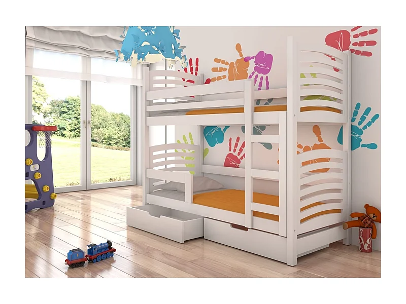 Lit Zuna Premium (80x180)/matelas inclus/blanche