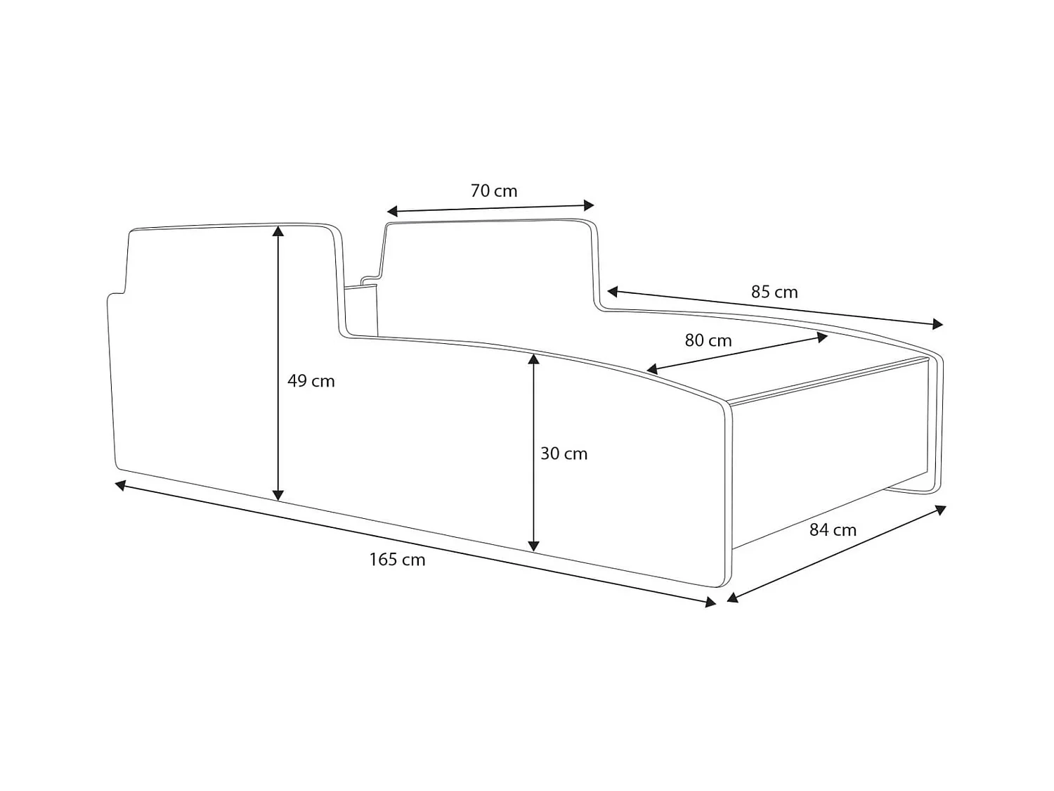 Bett Tonk (80x160)/Matratze inklusive/Gelb