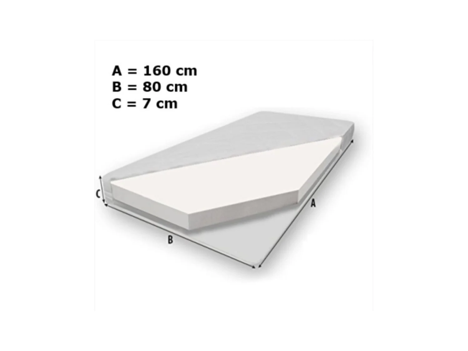 Bett Tonk (80x160)/Matratze inklusive/Gelb