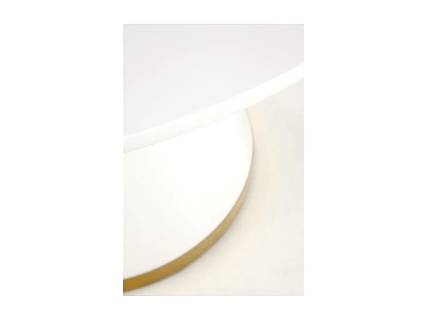 Table à manger Vegas (Ø120x76)/Ronde/Blanc et Or