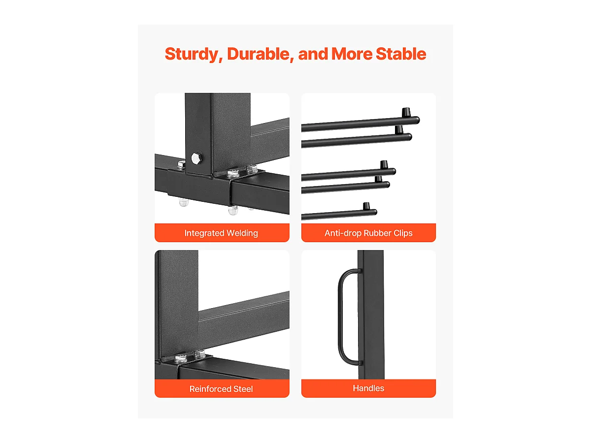Servicewagen SucceBuy, Oplopbare Stoelsteun voor 84 Stoelen/12 Tafels + 42 Stoelen, Maximale Lading 363 kg, met Wielen en Rubberen Steunpunten
