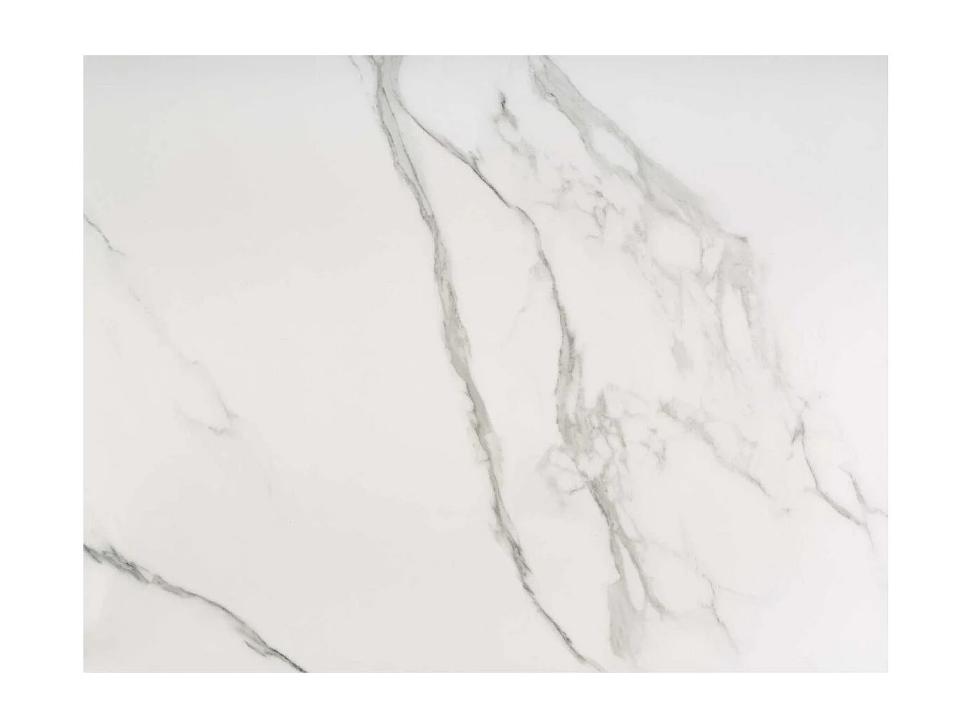 Esstisch Vivaldi (90x160-200)/MDF/Marmor Design/Weiss