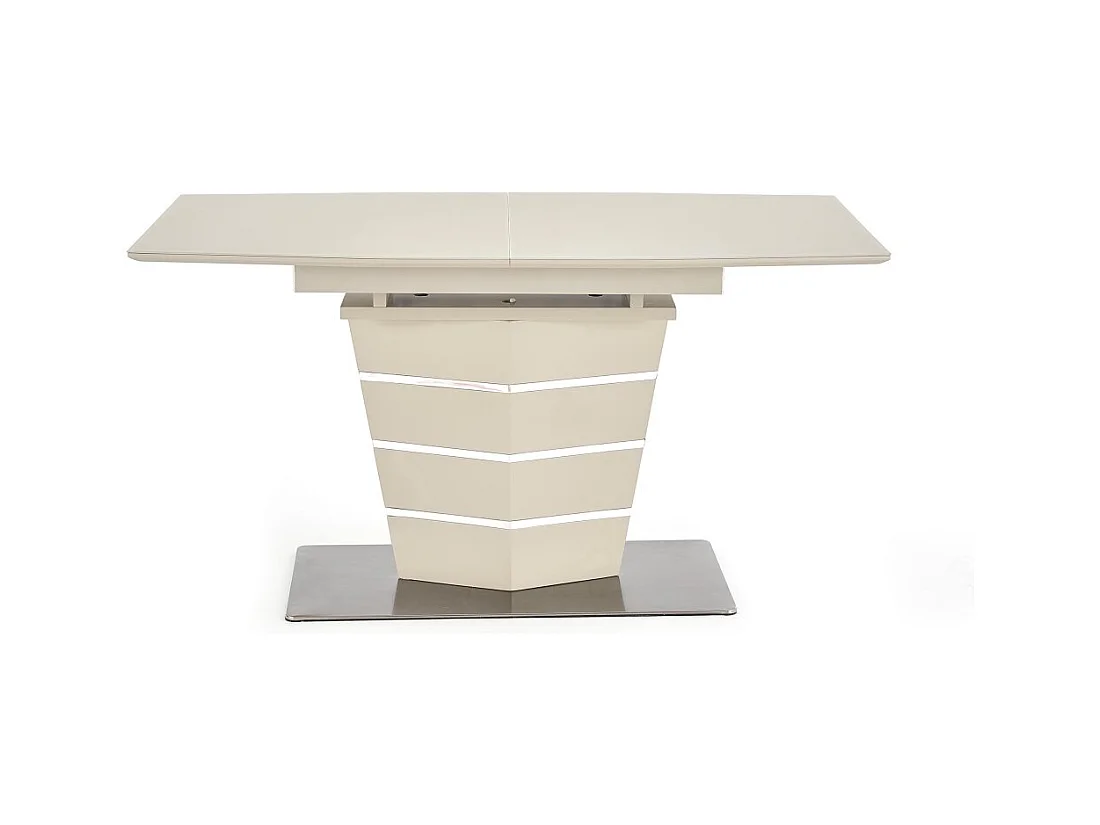 Table à manger Sorrento (80x140-180)/MDF et verre/Beige