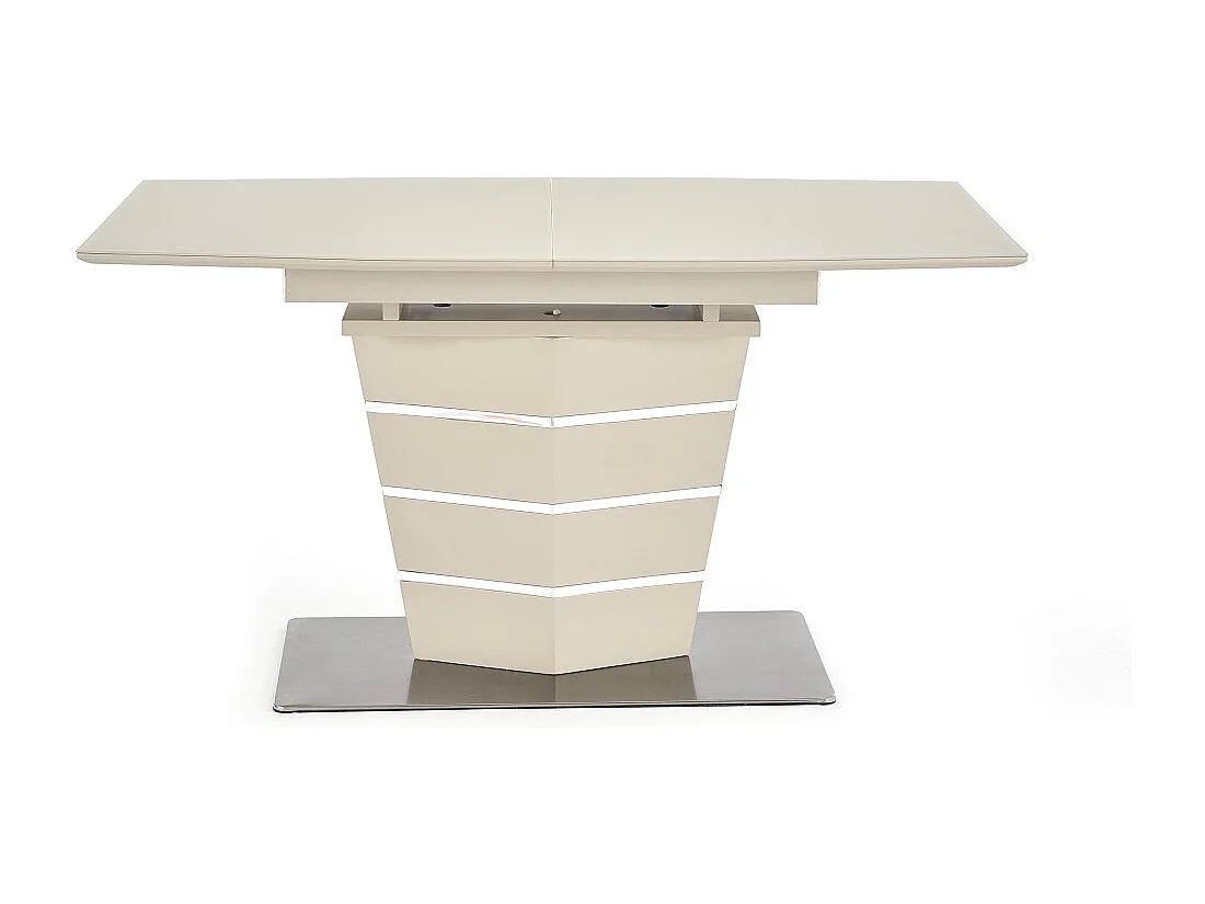 Table à manger Sorrento (80x140-180)/MDF et verre/Beige