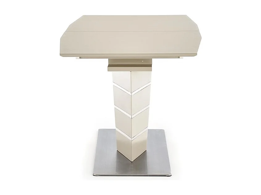 Table à manger Sorrento (80x140-180)/MDF et verre/Beige