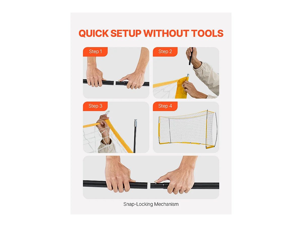 But de Football, SucceBuy But de Soccer Portable 365x183 cm avec Sac de Transport pour Enfants