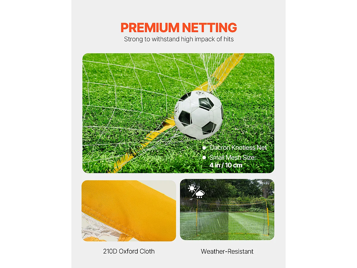 But de Football, SucceBuy But de Soccer Portable 365x183 cm avec Sac de Transport pour Enfants