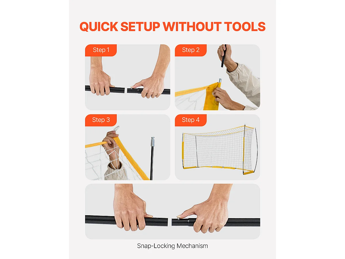 But de Football, SucceBuy But de Soccer Portable 365x183 cm avec Sac de Transport pour Enfants