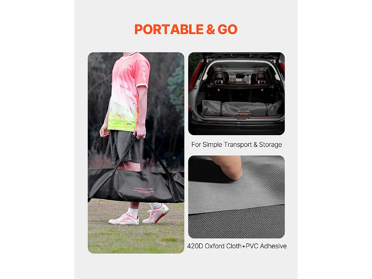 But de Football, SucceBuy But de Soccer Portable 365x183 cm avec Sac de Transport pour Enfants