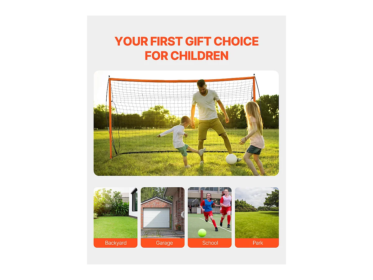 But de Football, SucceBuy But de Football Portatil 364x183 cm, Enfants, Sac de Transport, Jardin