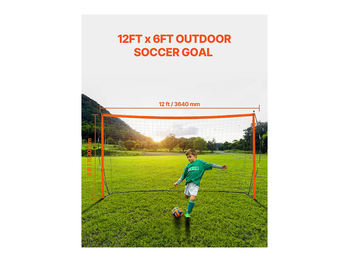 But de Football, SucceBuy But de Football Portatil 364x183 cm, Enfants, Sac de Transport, Jardin