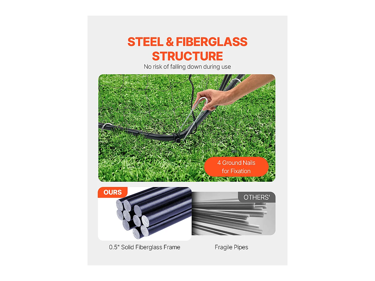 But de Football, SucceBuy But de Football Portatil 364x183 cm, Enfants, Sac de Transport, Jardin