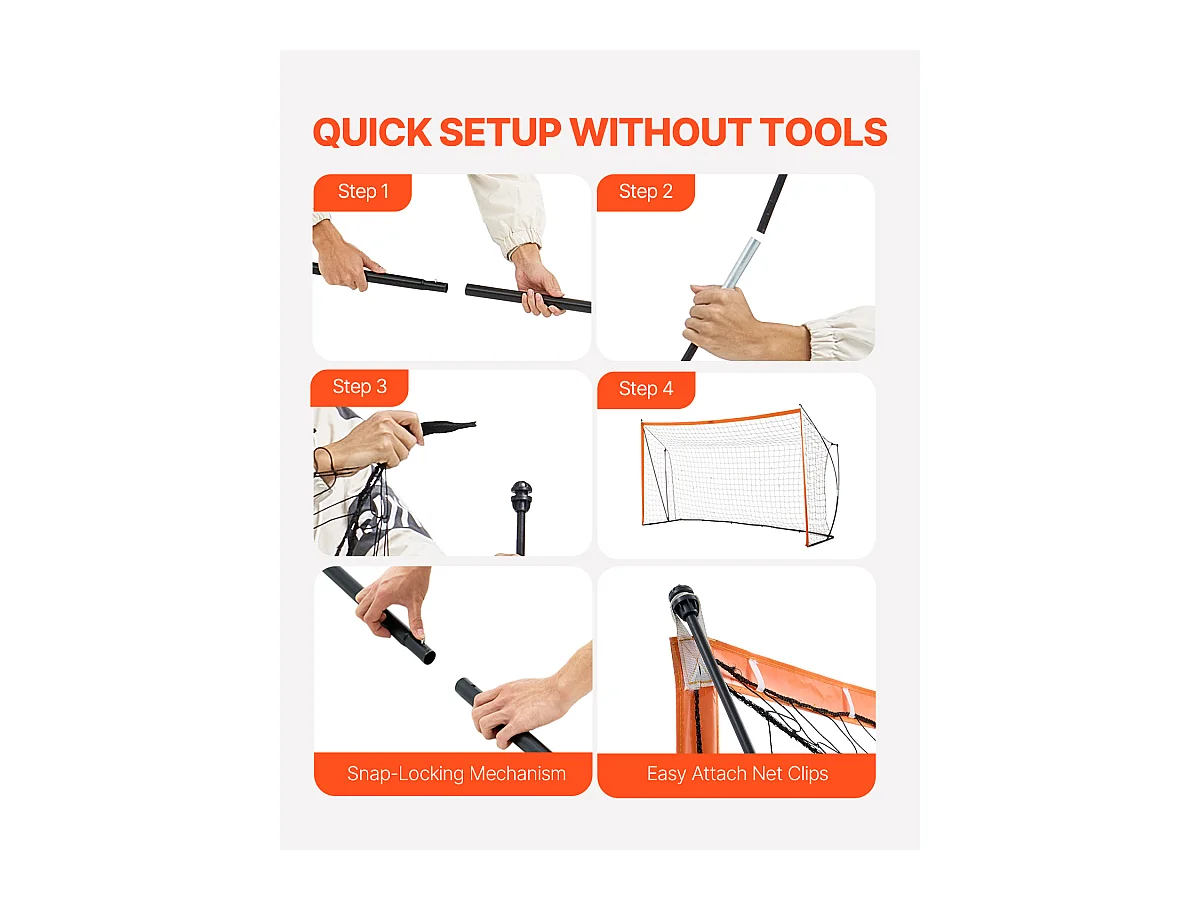 But de Football, SucceBuy But de Football Portatil 364x183 cm, Enfants, Sac de Transport, Jardin