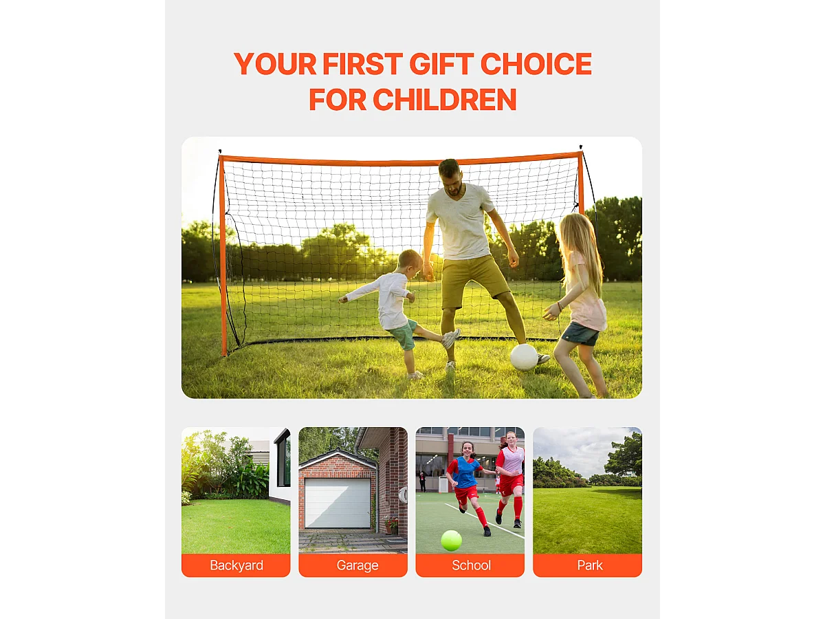 But de Football, SucceBuy But de Football Portatil 364x183 cm, Enfants, Sac de Transport, Jardin