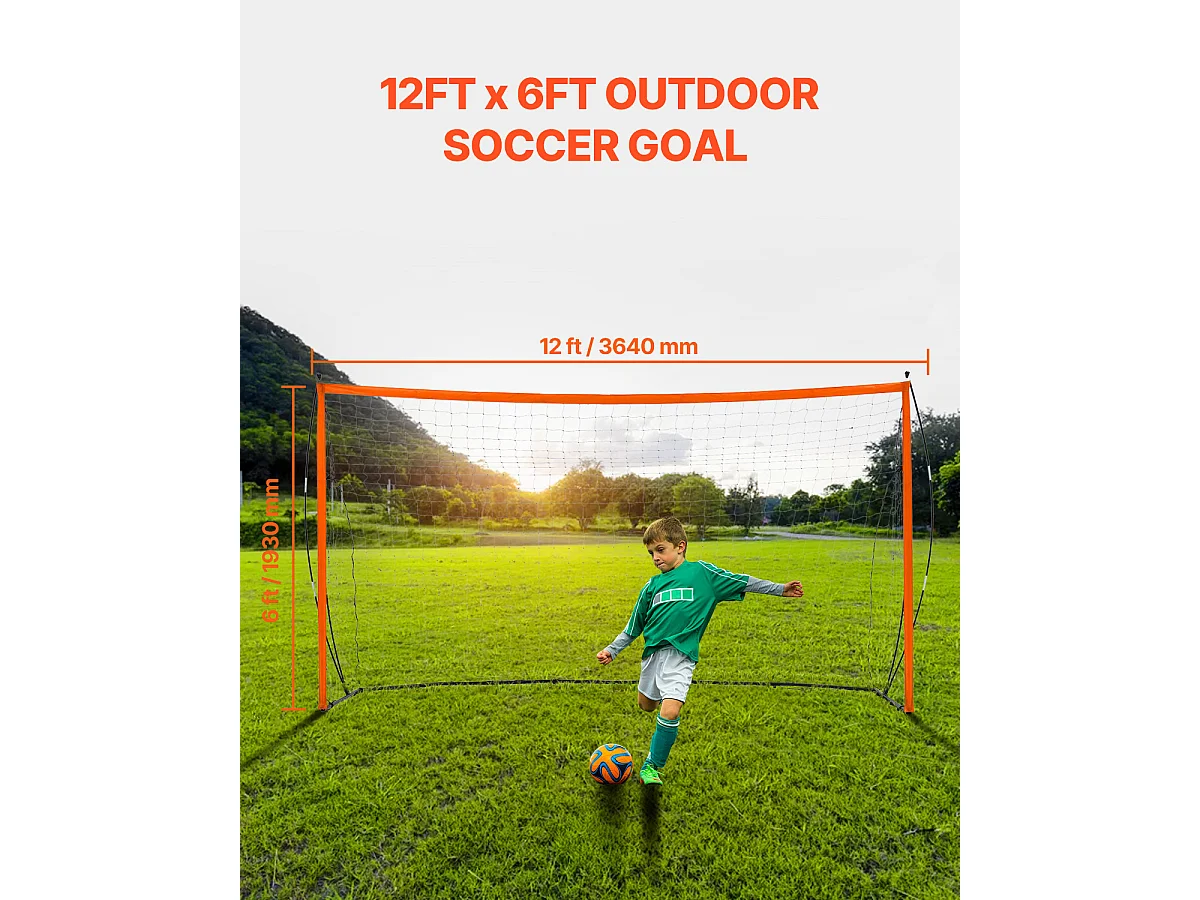 But de Football, SucceBuy But de Football Portatil 364x183 cm, Enfants, Sac de Transport, Jardin