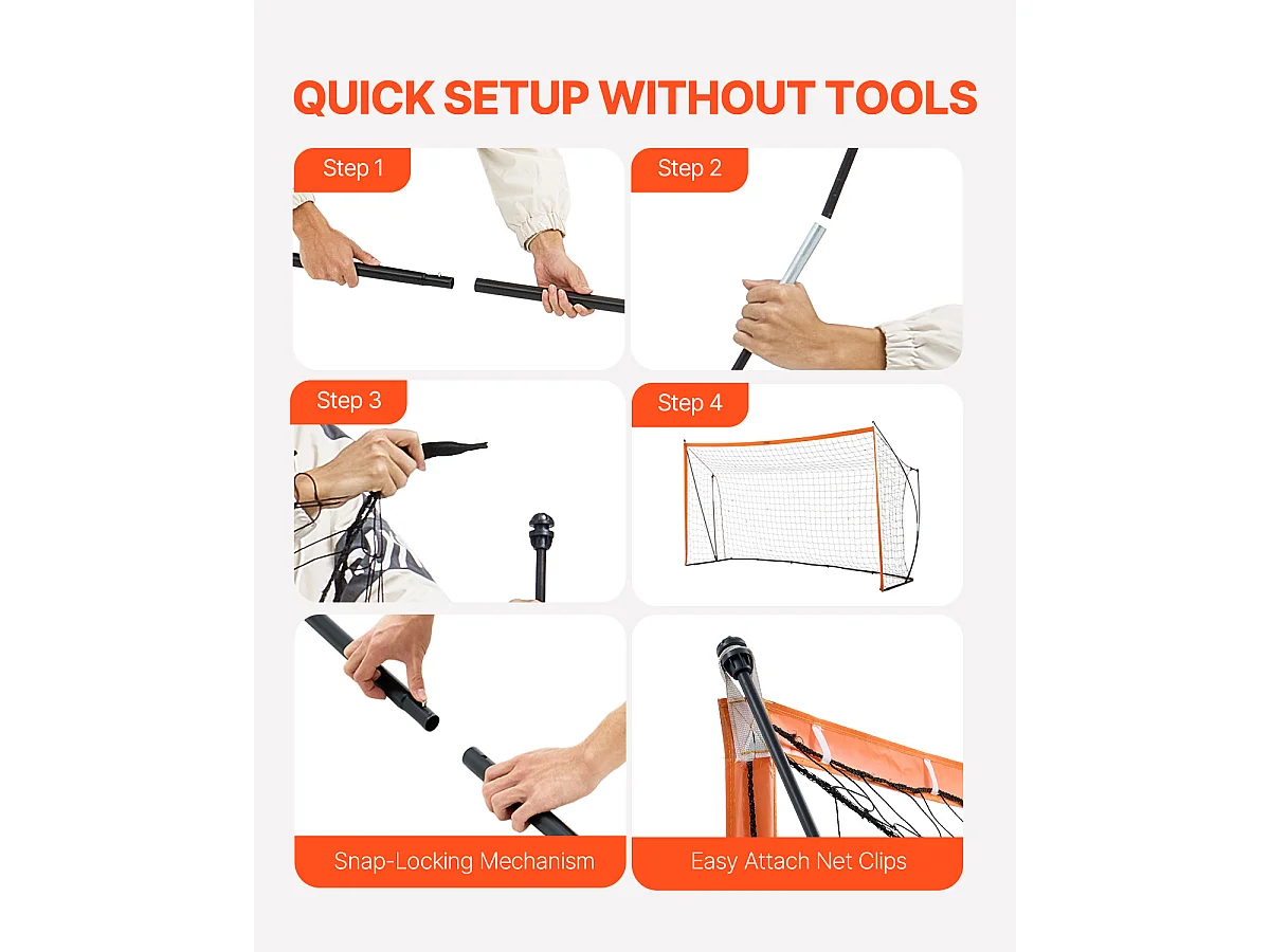 But de Football, SucceBuy But de Football Portatil 364x183 cm, Enfants, Sac de Transport, Jardin