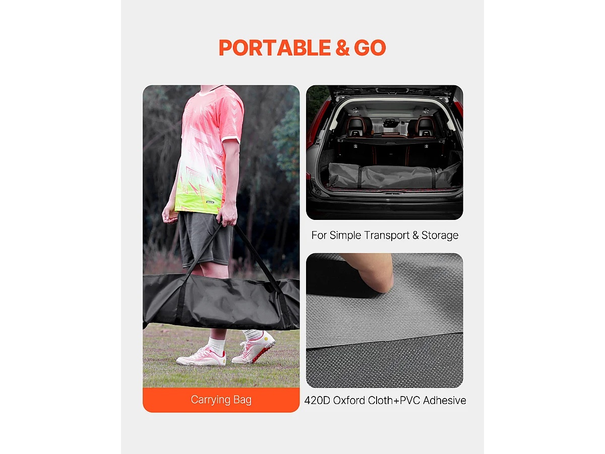 But de Football, SucceBuy But de Football Portatil 364x183 cm, Enfants, Sac de Transport, Jardin