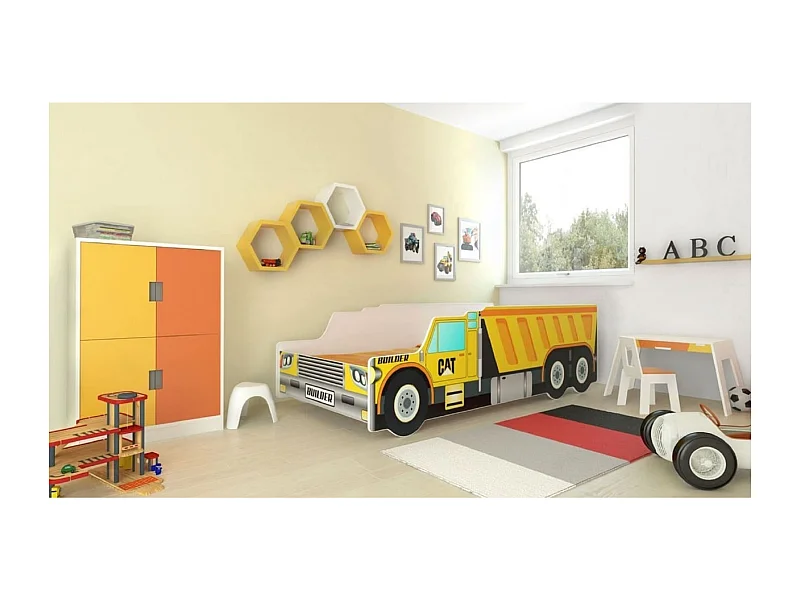 Lit Titan (70x140) /matelas inclus/jaune