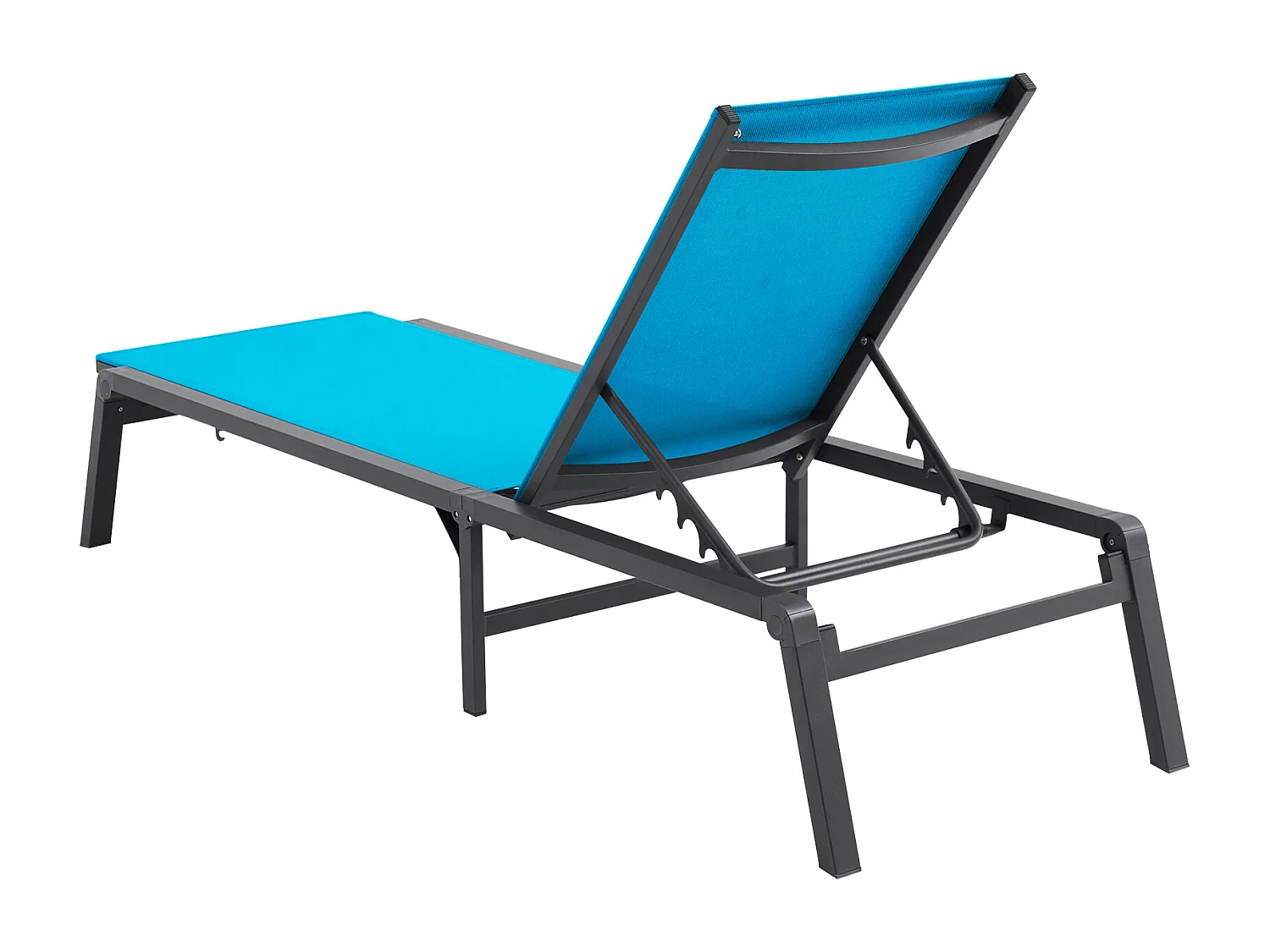Bain de Soleil, SucceBuy Chaise Longue Chaise d'Extérieur Patio Chaise Longue Réglable 5 Positions 2 Pièces