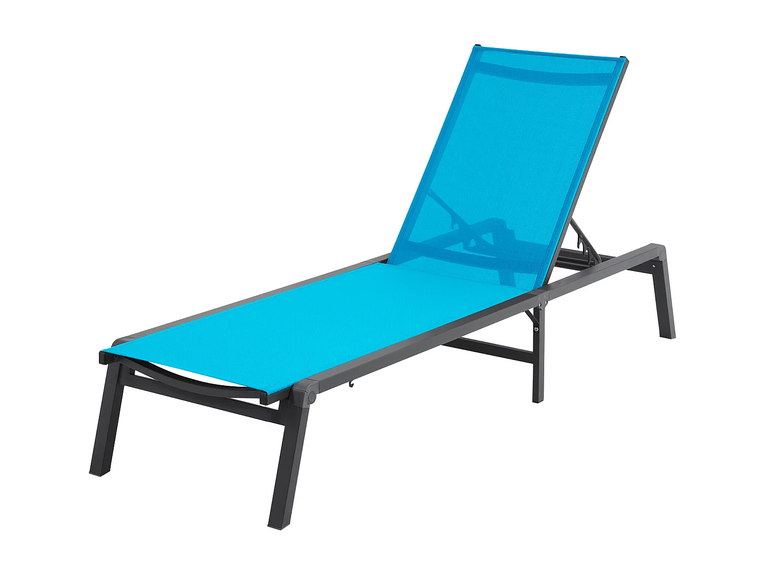 Bain de Soleil, SucceBuy Chaise Longue Chaise d'Extérieur Patio Chaise Longue Réglable 5 Positions 2 Pièces