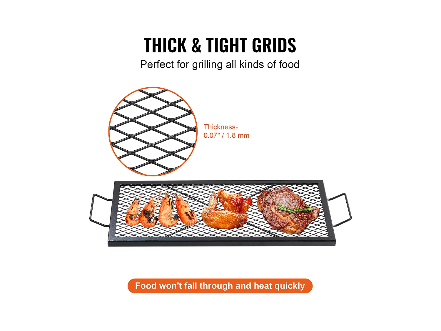 Kochrost SucceBuy für Außenkamin X-Marks von 81CM, Kochrost aus Robustem Edelstahl